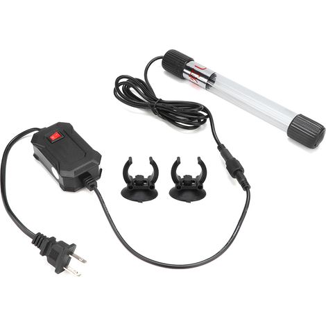 Lampe stérilisatrice UVC étanche pour aquarium, lampe de désinfection ultraviolette pour aquarium, prise américaine 110 V 9 W (1/4)