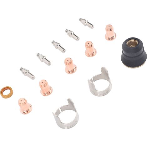 Ensemble 14 pièces consommables pour torche plasma : électrodes, buses, capot de protection et support pour CUT 55DS Pro CUT 65DS (1/5)