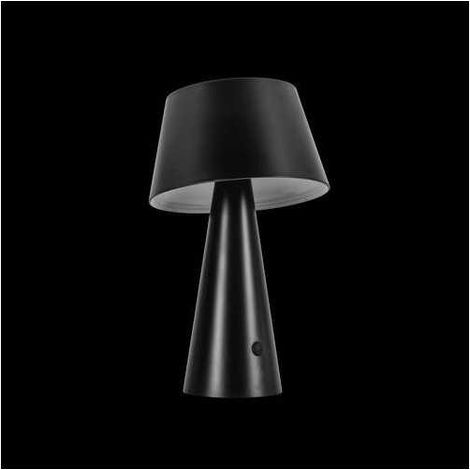 Lampara de mesa solar 500lm 4000k ip44 negra ASLO