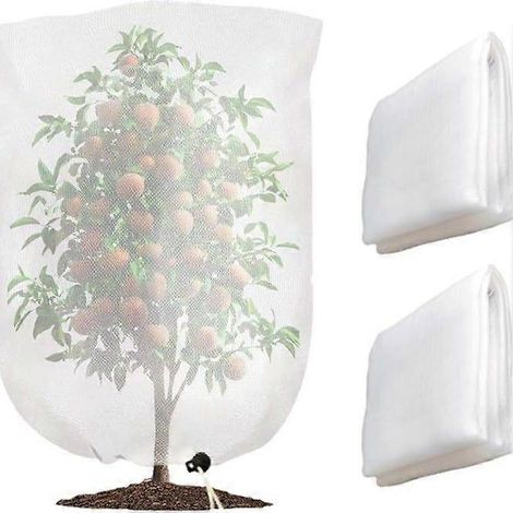 Filet de protection pour arbres fruitiers 3x3 mètres, avec fermeture éclair et cordon de serrage, blanc. (1/5)