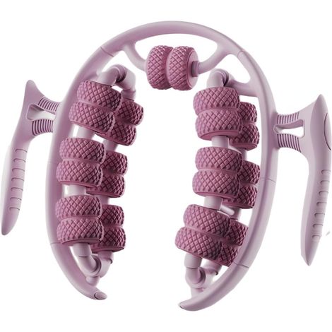 Rouleau de massage pour les jambes, masseur de cuisses ajustable, roue de yoga pour la relaxation musculaire, rose