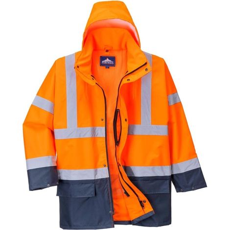 Parka 5 en 1 Essentiel Bicolore Orange/Marine 2XL (1/3)