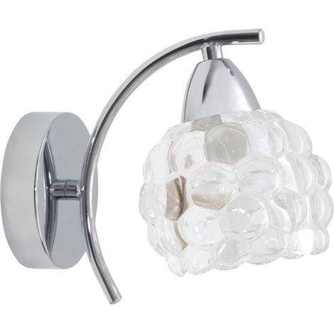 Aplique  de pared de cristal TULIPA GLASS  acabado Cromo INTERLUSA (1/4)