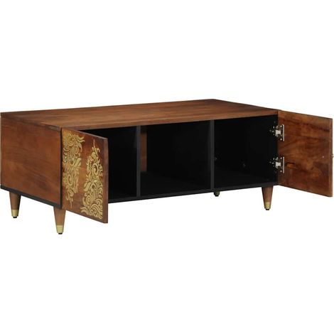 Maison Exclusive - Tavolino da salotto Marrone miele 100 x 54 x 40 cm (1/5)