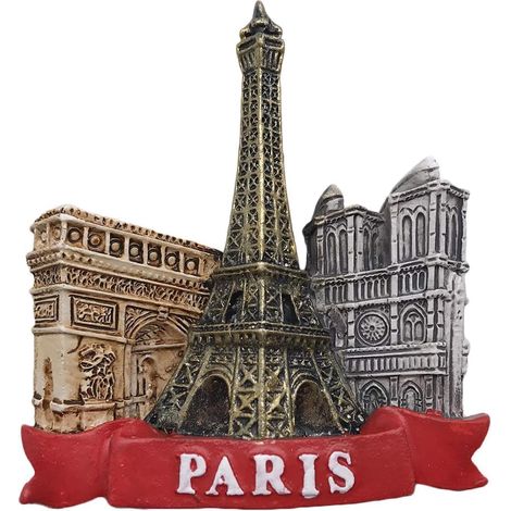 Aimant de réfrigérateur 3D Tour Paris France Souvenirs touristiques Autocollants magnétiques en résine Aimant de réfrigérateur Accessoires de décoration de maison et de cuisine (1/5)