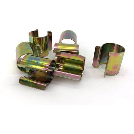 Atout Loisir – Clips de fixation en acier nickelé Ø20 mm – Lot de 10 – Résistance à l'oxydation – Fixation pour abris et serres (1/5)