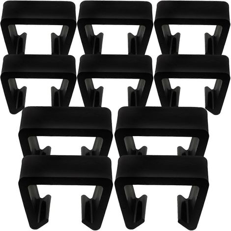 Lot de 10 clips pour mobilier de jardin, clips pour meubles en rotin, fixations pour chaises en rotin tressé-6.5x4.2cm-Black (1/3)