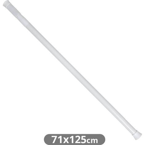 Barra extensible para cortina de ducha de 71 a 125cm (1/3)