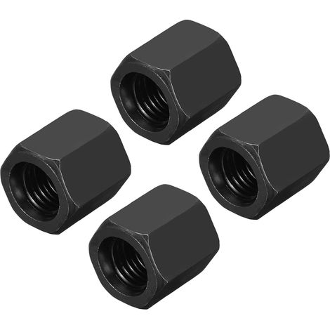 4Pcs Écrous D'Accouplement Hexagonaux M16x2mm Pas Noir (1/5)