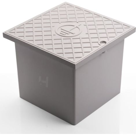 HausHeld Erdungsprüfschacht 200 x 200 x 165 mm für Erdreich
