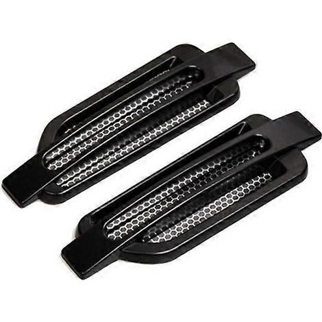 Lot de 2 grilles d'aération latérales de voiture, caches de capot, garnitures universelles autocollantes pour la ventilation des ailes et des ailes. (1/5)