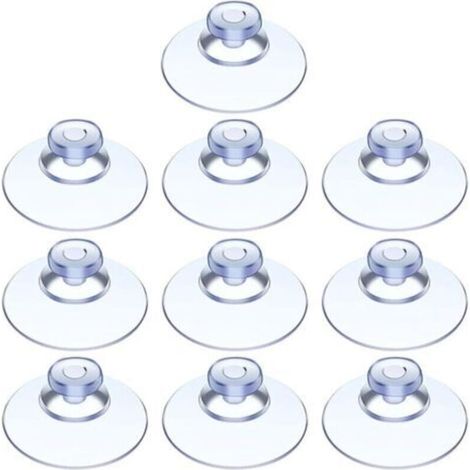 Lot de 40 ventouses transparentes 20mm – Charge maximale élevée – Pour surfaces lisses verre, carrelage, salle de bain, cuisine (1/4)