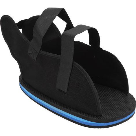 Chaussure médicale ouverte post-opératoire antidérapante avec semelle plate réglable pour pied blessé, longueur 28,5 cm. (1/5)