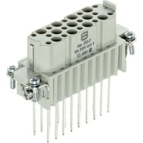 [NEUWERTIG] B-Ware Harting Buchseneinsatz Steckverbinder Winkel 09210252701 Pc Kieselgrau 1 Stück (1/2)