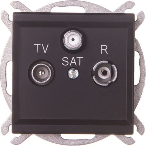 Presa per antenna Sonata RTV-SAT, nera metallizzata, GPA-RSP/m/33