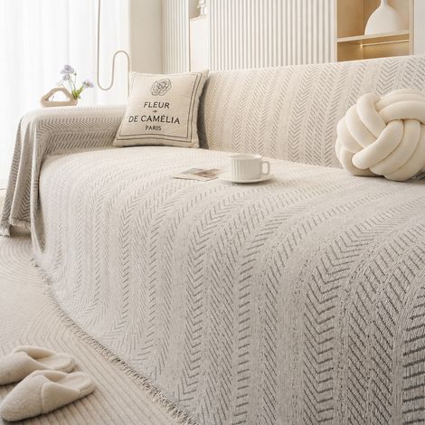 Jeté de canapé chenille imperméable motif chevrons gris 180340cm 3 places gris 340cm réf 2027 50 × 30 × 8 cm 2,7 kg – Livraison gratuite