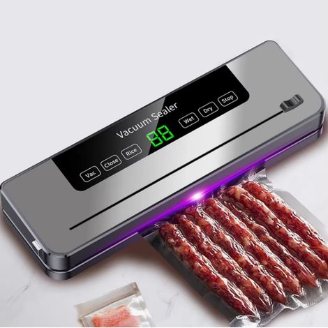La nouvelle machine à sceller sous vide propose 6 modes de puissance, un tuyau de mise sous vide et un séchoir externe. 30 sacs inclus.