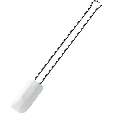 Küchenprofi Raschietto per pasta in silicone resistente al calore fino a 300 °C, lunghezza 20 cm, manico in acciaio inox, lavabile in lavastoviglie, raschietto per pasta e frittelle