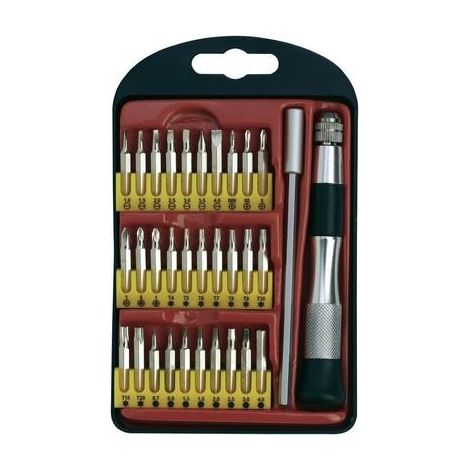 Donau Elektronik 821797 Kit inserti 30 parti Taglio, Croce Phillips, Croce Pozidriv, Brugola interna, Profilo a T