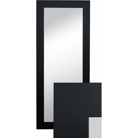Specchio con profilo 70/15, dimensioni esterne 50x120 cm, colore nero.