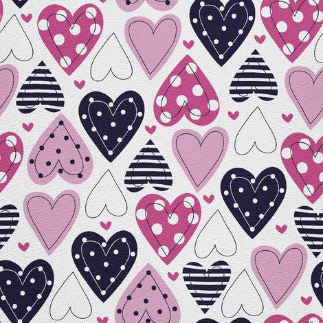 Tela decorativa para exteriores Oxford - motivo de corazones de colores I DX155 (1/5)