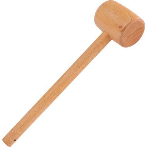 Massiver Buchenholzhammer, Lederschnitzwerkzeug, handgefertigter Zimmermannshammer, handgefertigt für Heimwerkerprojekte und Bastelarbeiten (1/5)