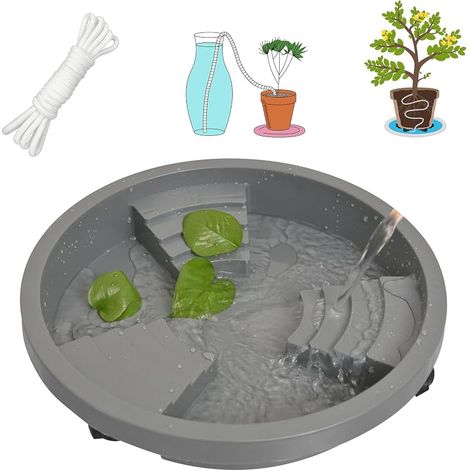 ORIMERC 1 panier à plantes de 29,5 cm avec roues verrouillables, design de drainage et auto-arrosage, support de pot de fleurs rond à roulettes, plateau à roulettes pour intérieur et extérieur (1/5)