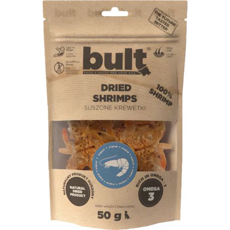 BULT snack masticabile naturale per cani a base di gamberetti essiccati, 50 g. (1/4)