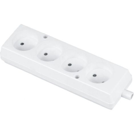 Presa portatile a quattro vie 16A 2P 250V bianca GN-460
