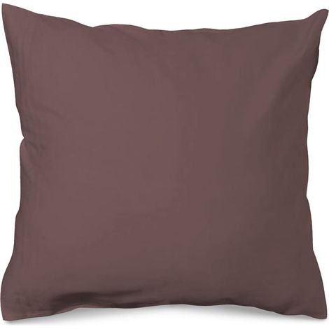 Taie d'oreiller en satin de coton 50x60 cm, couleur brun doré lisse