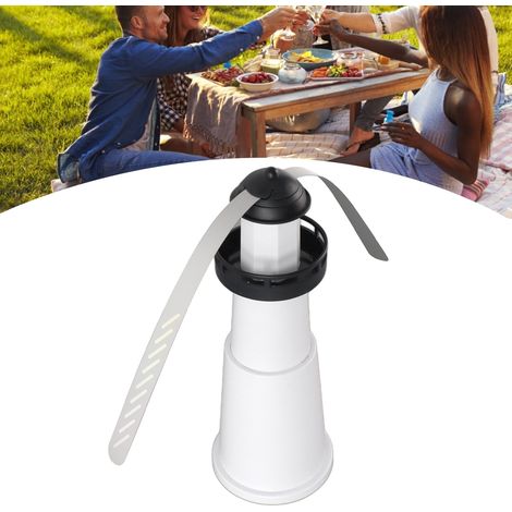 Fliegenabweisender Ventilator, ABS-Tischventilator für den Außenbereich, Insektenschutzventilator für Veranstaltungen, Restaurants, Grills, Schrumpftyp (239 g/8,4 oz) (1/5)