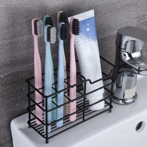 Zahnbürstenhalter aus Edelstahl, elektrischer Zahnbürstenhalter, multifunktional, wasserdicht, bohrfrei, Badezimmer-Aufbewahrungsorganizer (1/5)