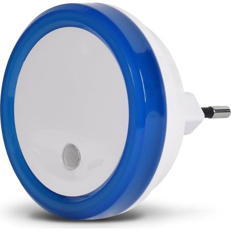 Veilleuse bébé, Veilleuse Chambre Enfant, Alimentation sur prise secteur, Détection crépusculaire, 6 x 6.5 x 6.5 cm, PlugLight Bleu (1/5)