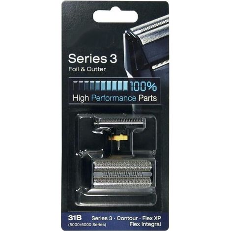 Recambio Compatible con Afeitadoras Eléctricas Serie 3, 5000/6000, Contour, Flex XP e Integral, Color Negro-Producto compatible (1/3)