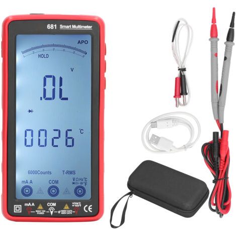 Multimètre sans contact NCV anti-brûlure automatique avec écran LCD intelligent et voltmètre-ampèremètre (1/5)