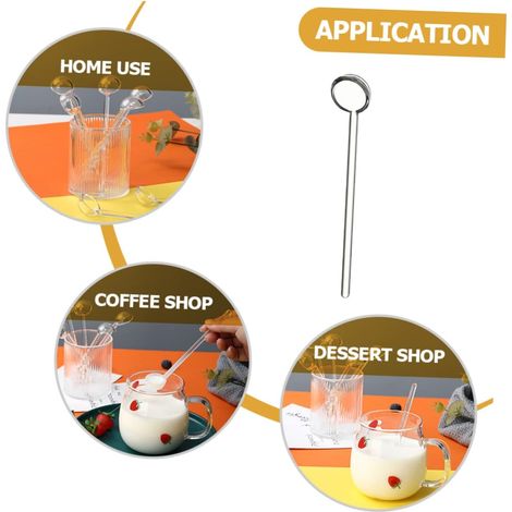 6 Cuillères à Café en Verre pour thé ergonomique usage quotidien (1/4)