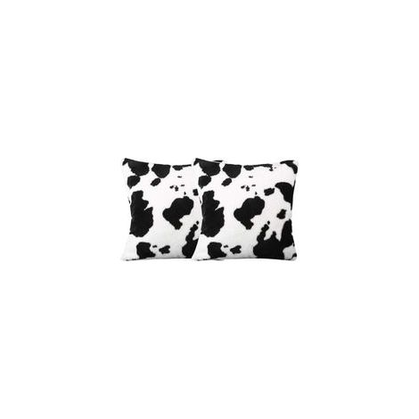 Lot de 2 Housses de Coussin 45x45 cm, Taies d'Oreiller Décoratives, Housse Motif Peau de Vache pour Maison, Bureau et Décoration