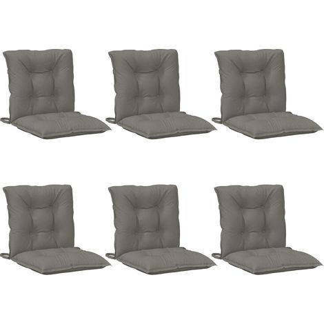 Maison Exclusive - Niedriglehner-Auflagen 6 Stk. Dunkelgrau 100x5 (1/5)