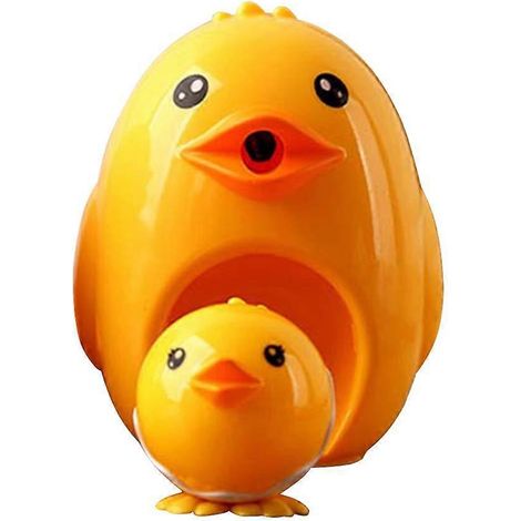 Taille-crayons en plastique en forme de canard, fournitures scolaires pour enfants (jaune)-Yellow