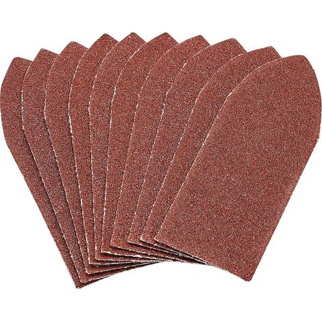 Hook and Loop Aluminium Oxide Sanding Sheets, 32 x 92mm, 80 Grit (Pack of 10) (99261) (1/5)