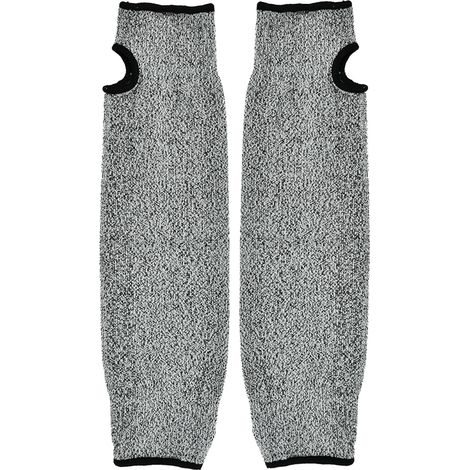 Paar langärmlige Schutzhandschuhe, schnitt- und abriebfest für die Arbeit (45 cm) (1/5)