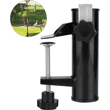 Porte-Parasol Balustrade De Balcon Support Parasol Balcon Pince Support Pour Table Parasol Accessoires Fixation Pour Balcon, Terrasse Ou Table - Balcon-Parasols Avec Mât Jusqu'à Ø 16-38 Mm (1/5)