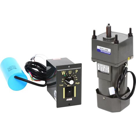 Motorreductor eléctrico de 250 W CA 220 V con control de velocidad variable (0-135 RPM), motor eléctrico de alto par ajustable con bobinado de cobre, minimotorreductor eléctrico, motorreductor reversi (1/5)