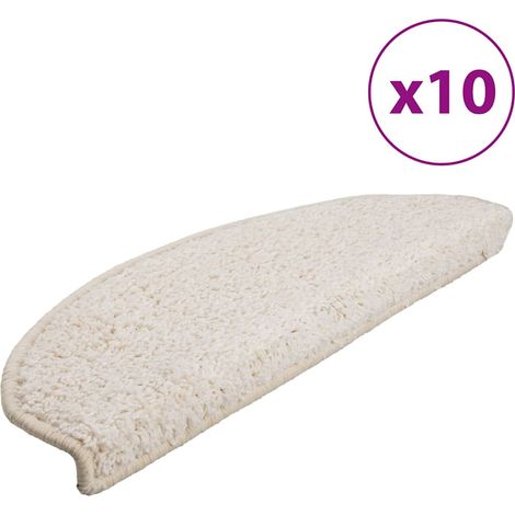 Maison Exclusive - Stufenmatten 10 Stk. 65x21x4 cm Weiß Halbrund (1/5)