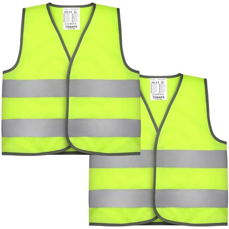 Lot de 2 gilets de sécurité enfant haute visibilité réfléchissants pour activités extérieures (1/5)