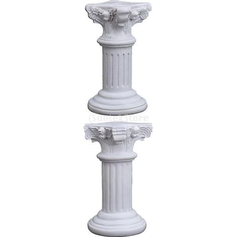 2x Römische Säule, griechische Säulenstatue, Sockel, Kandelaberständer, Skulptur, Tischdekoration für Partys (1/5)