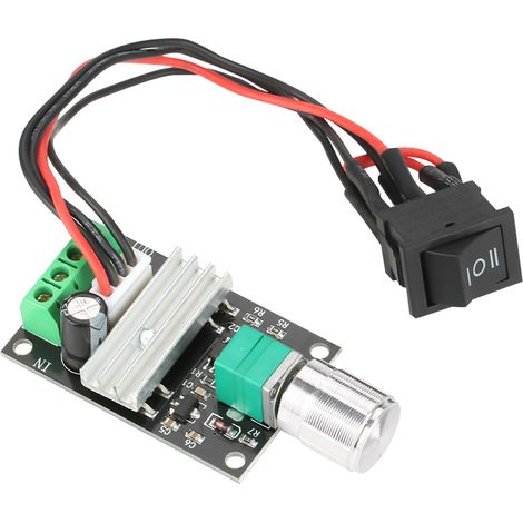 DC 6V 12V 24V 3A PWM-Motordrehzahlregler mit reversibler Steuerung und Schalter (1/5)
