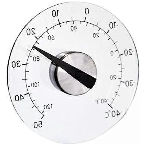 Thermomètre et hygromètre étanches pour serre, fenêtre extérieure, jardin. Thermomètre transparent collé sur verre. (1/5)