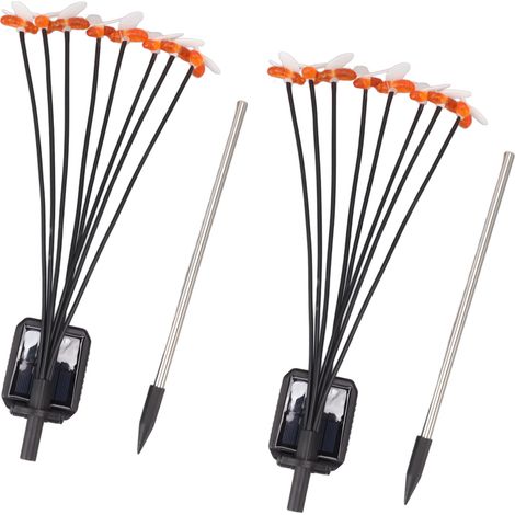 Set mit 2 Solar-Bienen-Gartenleuchten, IP65 wasserdicht, 8 LED-Dekorations-Solar-Gartenleuchten für Terrasse, Hof, Garten, Rasen (1/5)