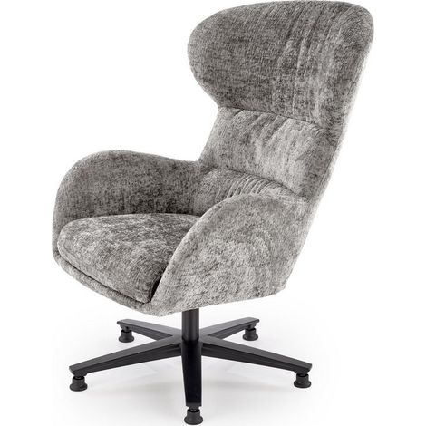Fauteuil pivotant confort tissu gris, dossier haut Covy (1/5)